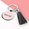 Personalised Personalised Boss Lady Tassle Keyring