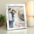 Personalised Botanical 10x8 Inch Silver Photo Frame