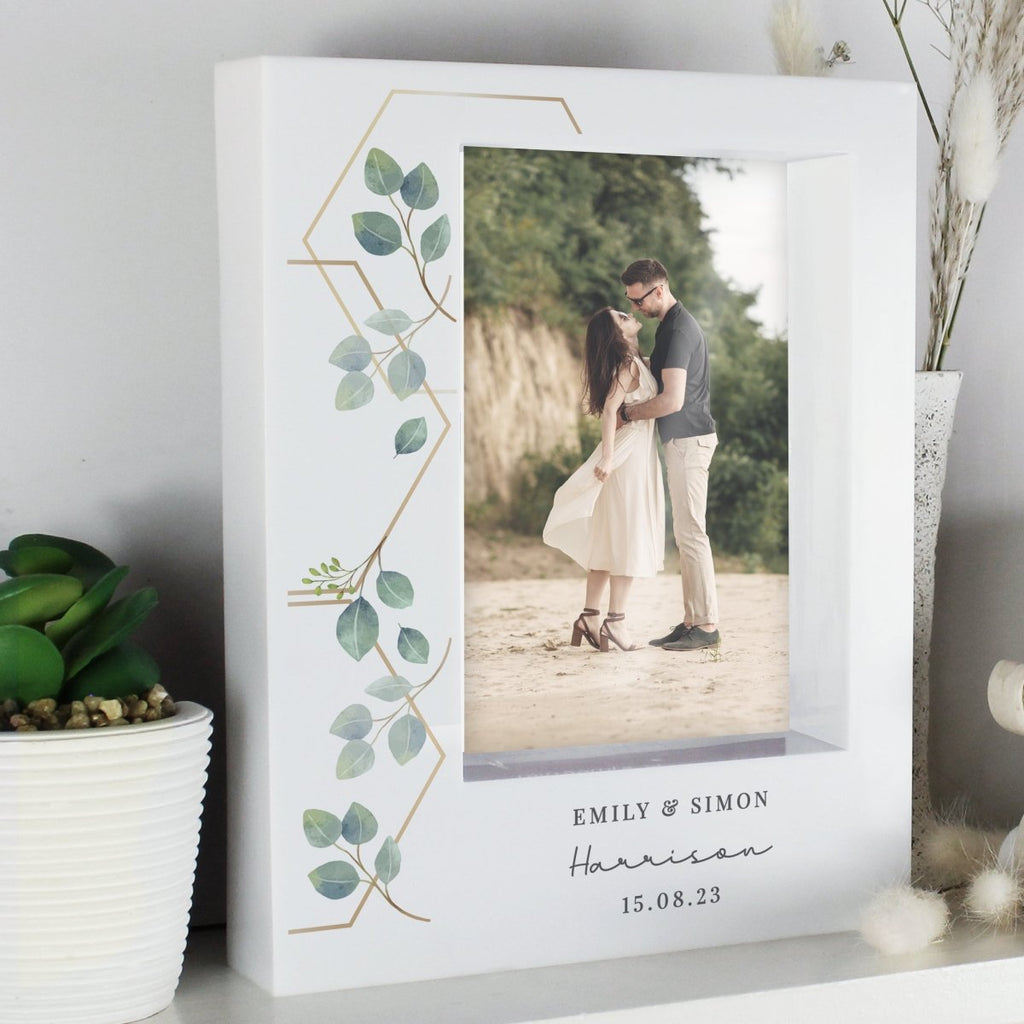 Personalised Botanical 6x4 Inch Box Photo Frame