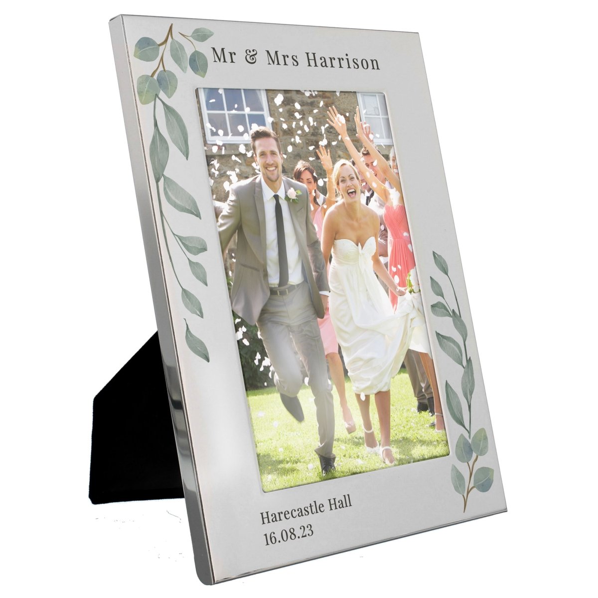 Personalised Botanical 6x4 Inch Silver Photo Frame