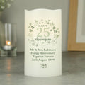 Personalised Botanical Anniversary LED Candle