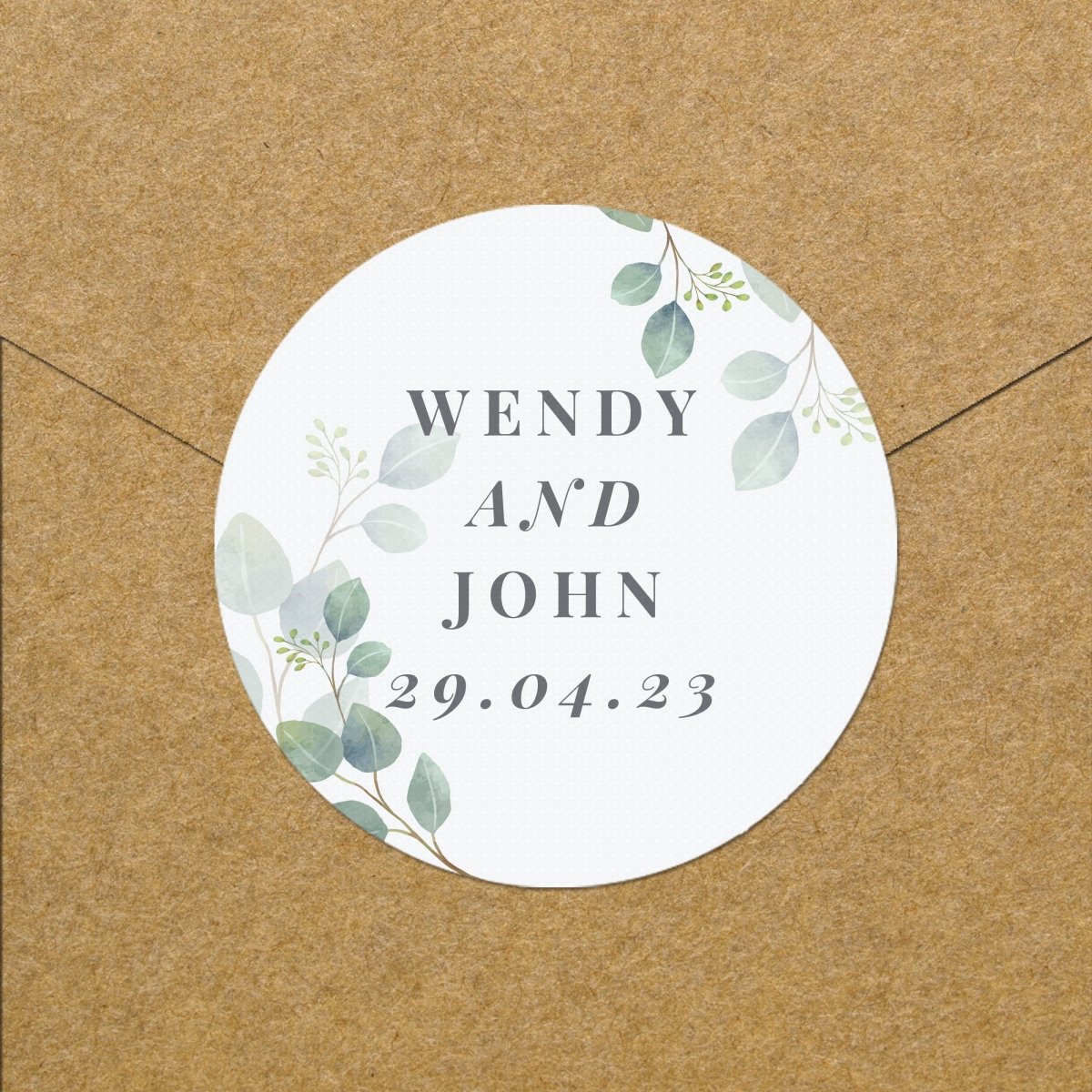 Personalised Botanical Free Text Sticker Set