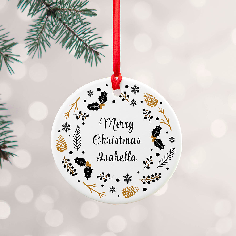 Personalised Personalised Botanical Nordic Ornament