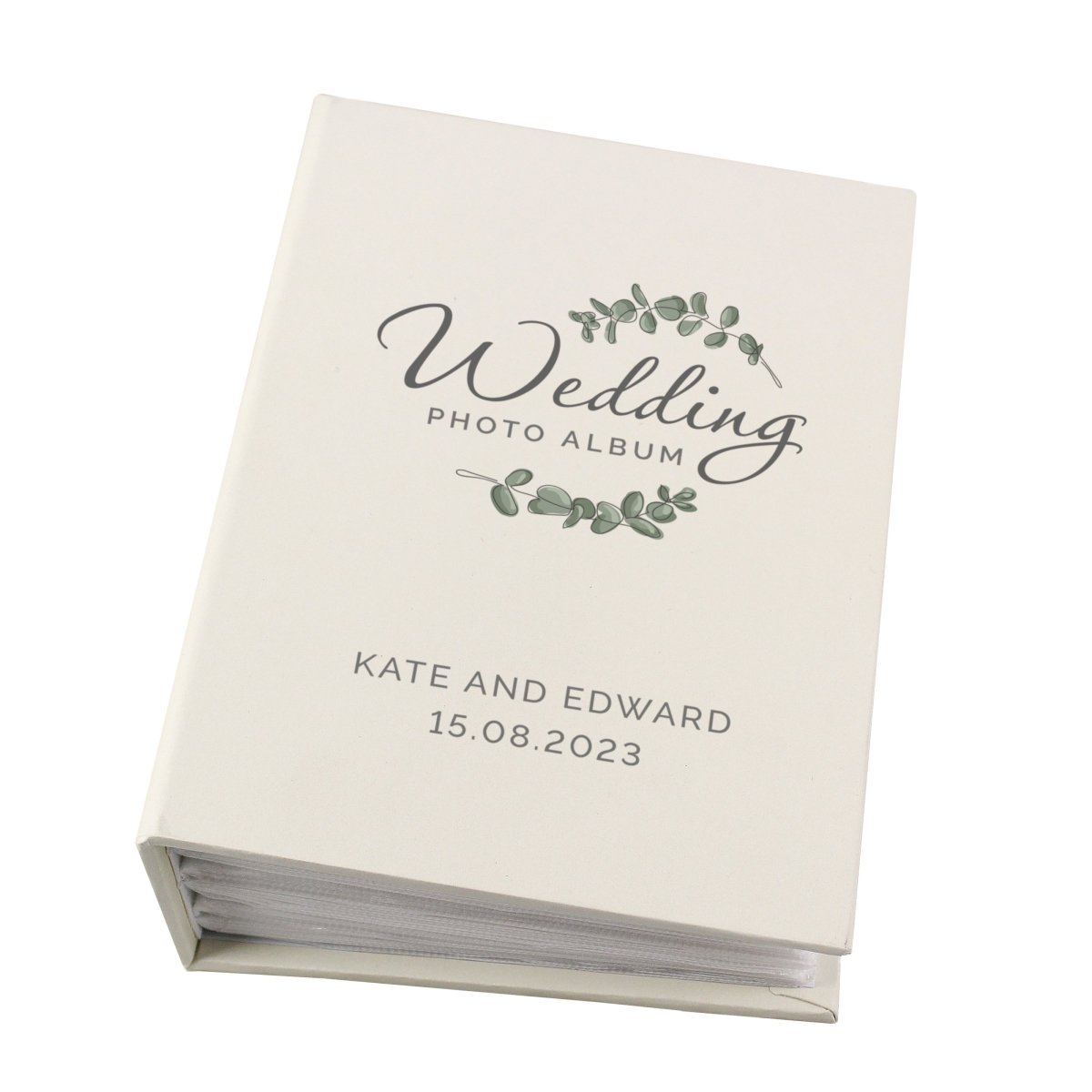 Personalised Botanical Wedding 6x4 Inch Photo Album With Sleeves