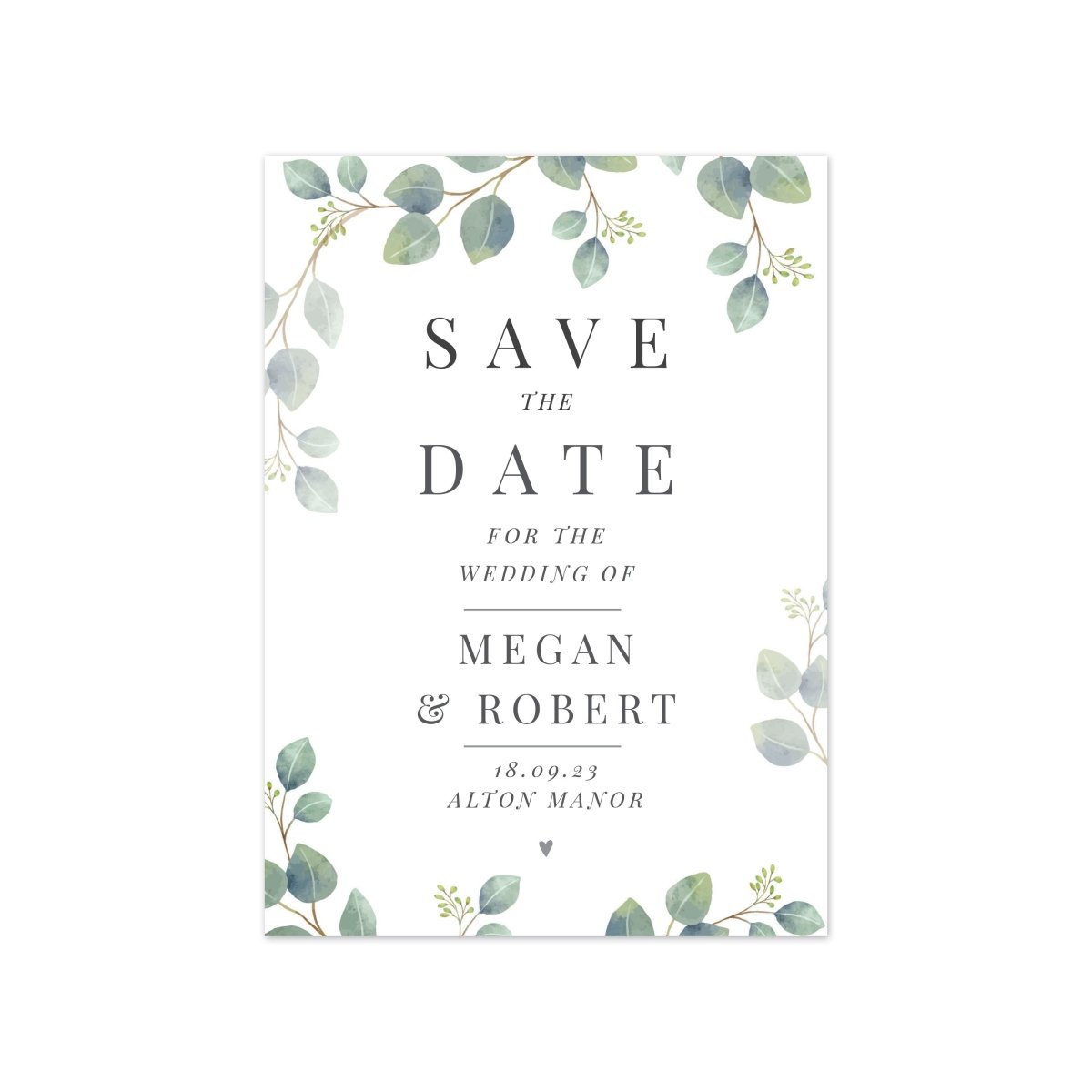 Personalised Botanical Wedding Save The Dates Pack Of 36