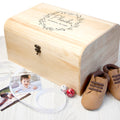 Personalised Personalised Botanical Wreath Keepsake Wooden Chest