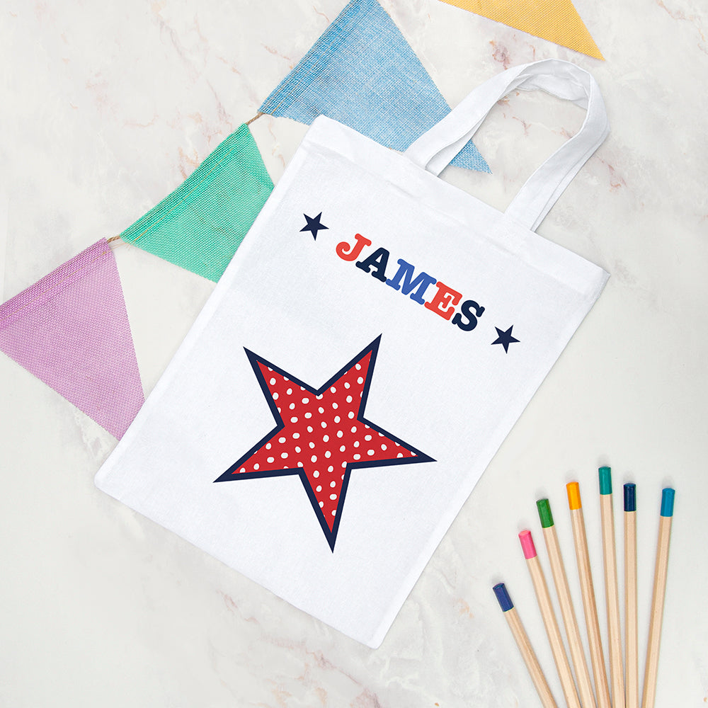 Personalised Personalised Boy's Fabric Party Bag