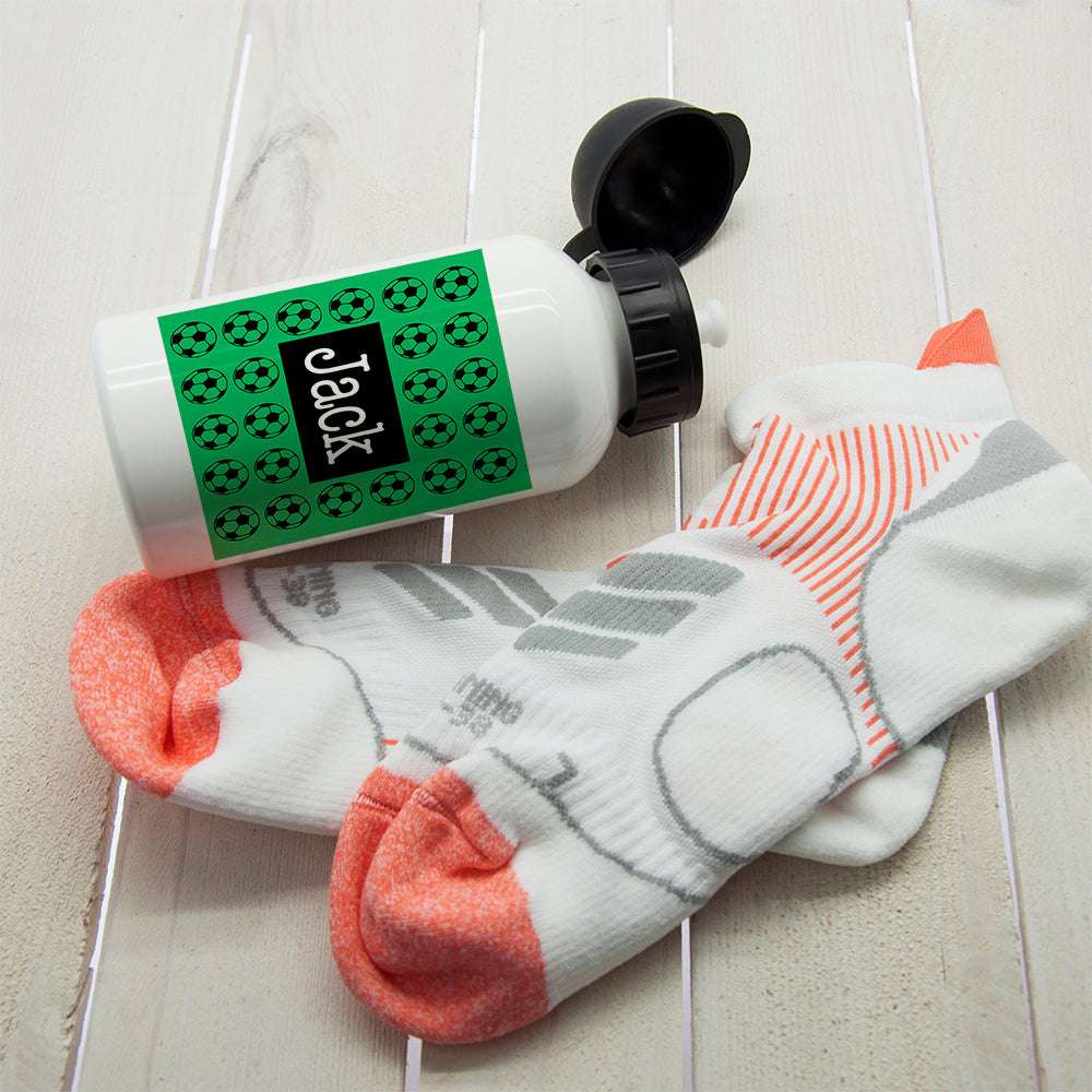 Personalised Boy's Football Fun Water Bottle