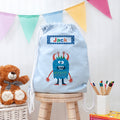Personalised Personalised Boy's Little Monster PE Kit Bag