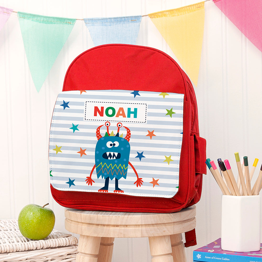 Personalised Personalised Boy's Little Monster Rucksack