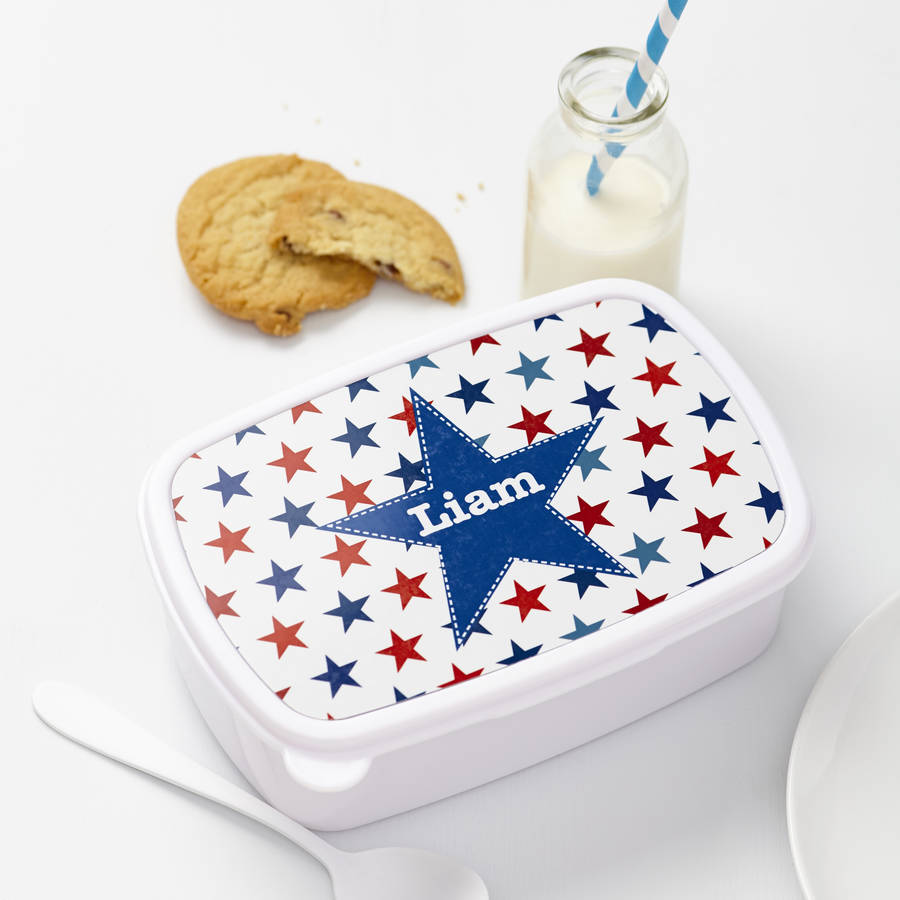 Personalised Personalised Boy's Patterned Lunch Box