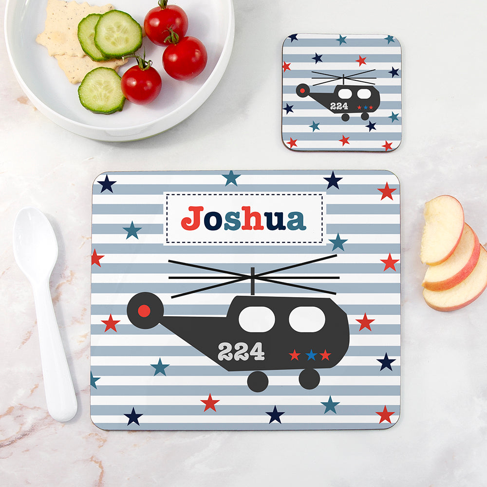 Personalised Personalised Boy's Placemat Set