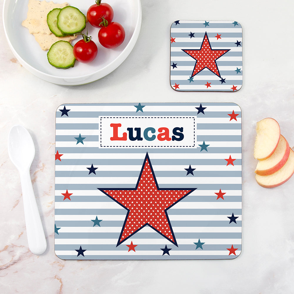 Personalised Personalised Boy's Placemat Set
