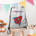 Personalised Personalised Boy's Silver Waterproof Swim Bag