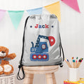 Personalised Personalised Boy's Silver Waterproof Swim Bag