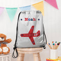 Personalised Personalised Boy's Silver Waterproof Swim Bag