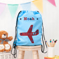 Personalised Personalised Boy's Sky Blue Waterproof Swim Bag
