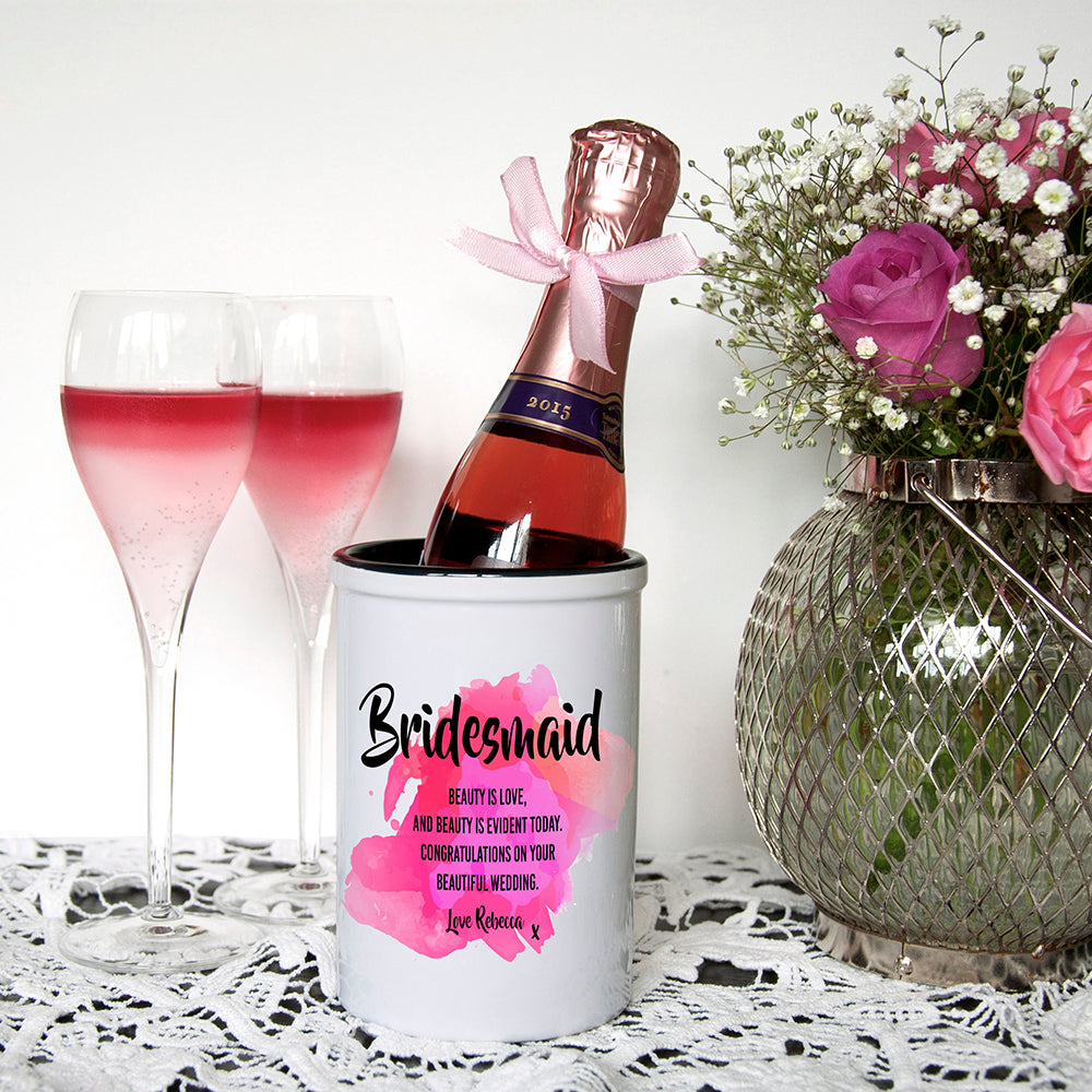 Personalised Personalised Bridesmaid Miniature Champagne Bucket
