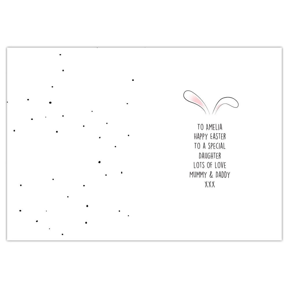 Personalised Bunny Features Card