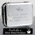 Personalised Butterfly Box With A Silver Plated Butterfly Necklace