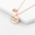 Personalised Personalised Butterfly Row Matte Heart & Disc Necklace