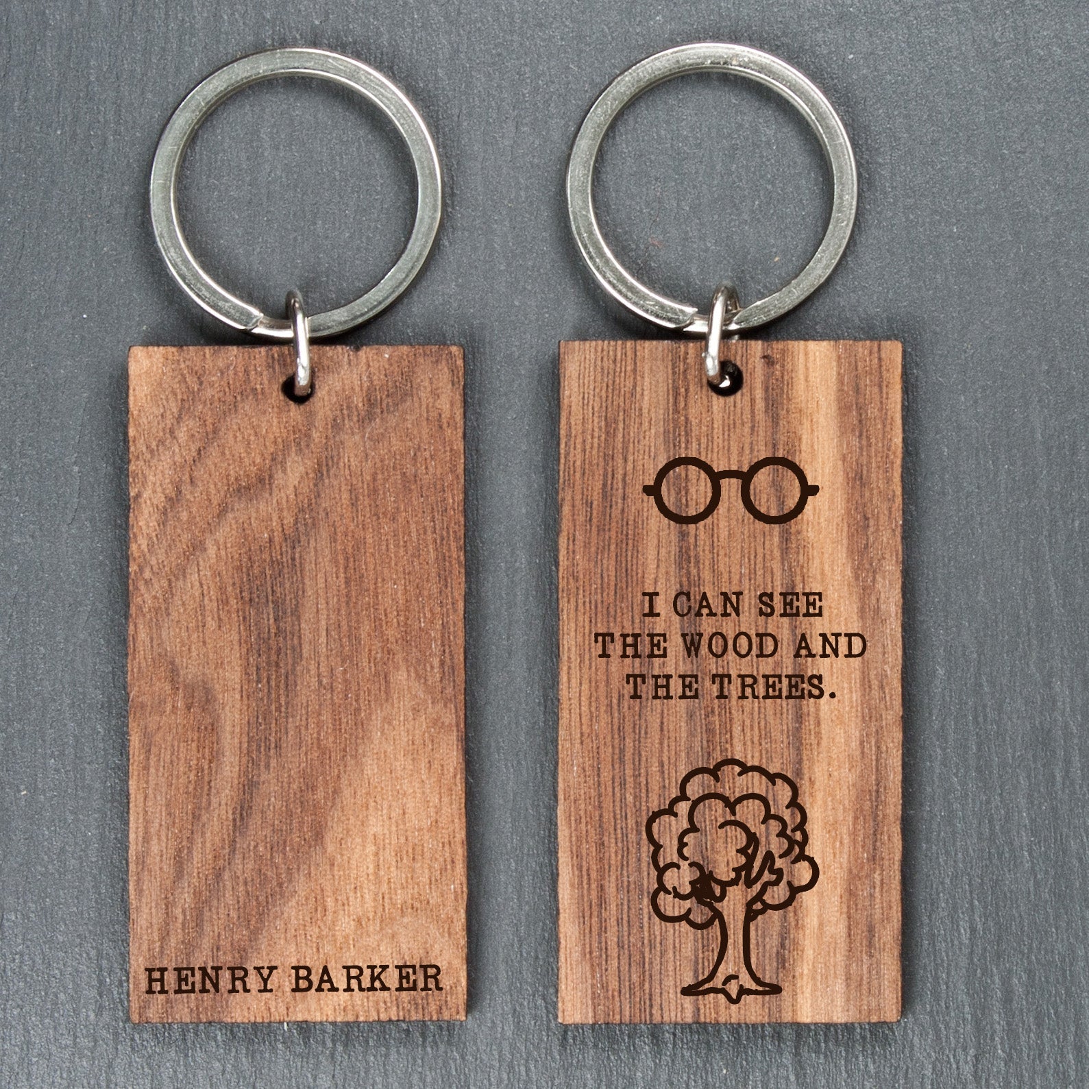Personalised Personalised Can See the Wood for the Trees Keyring