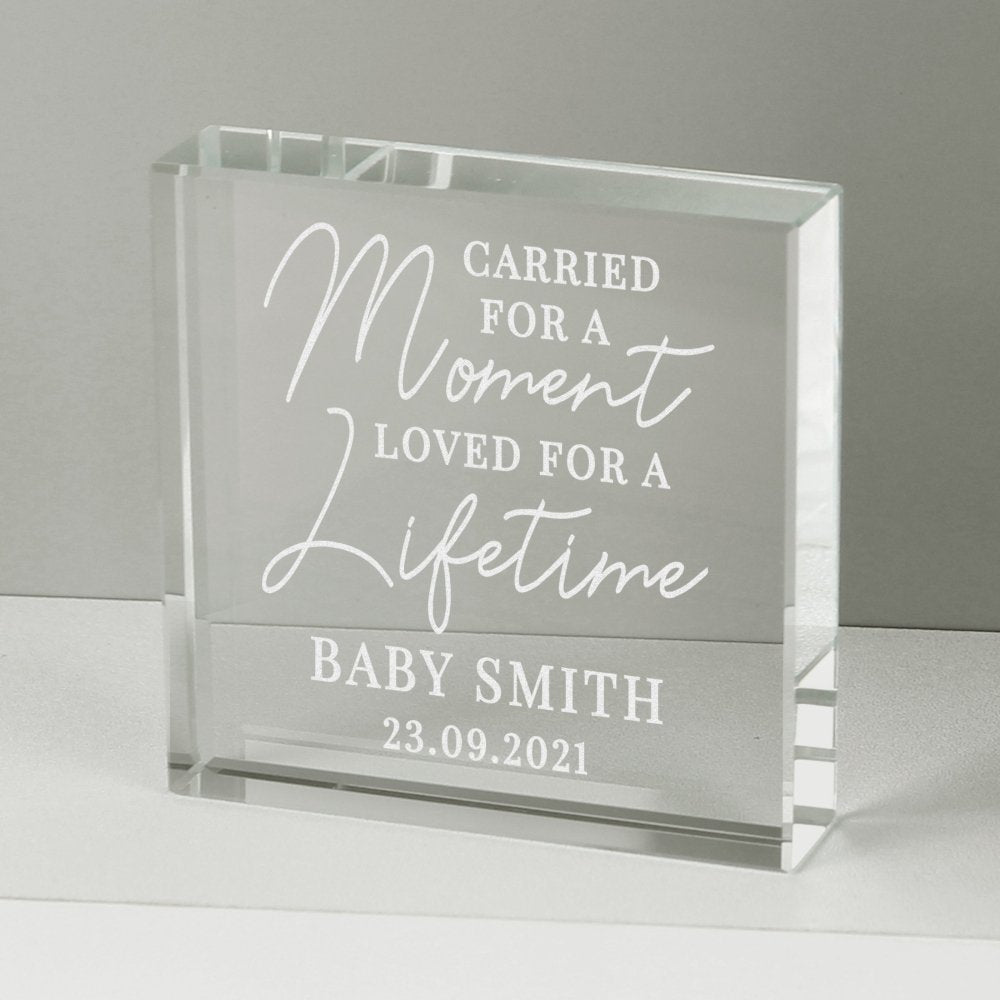 Personalised Carried For A Moment Crystal Token
