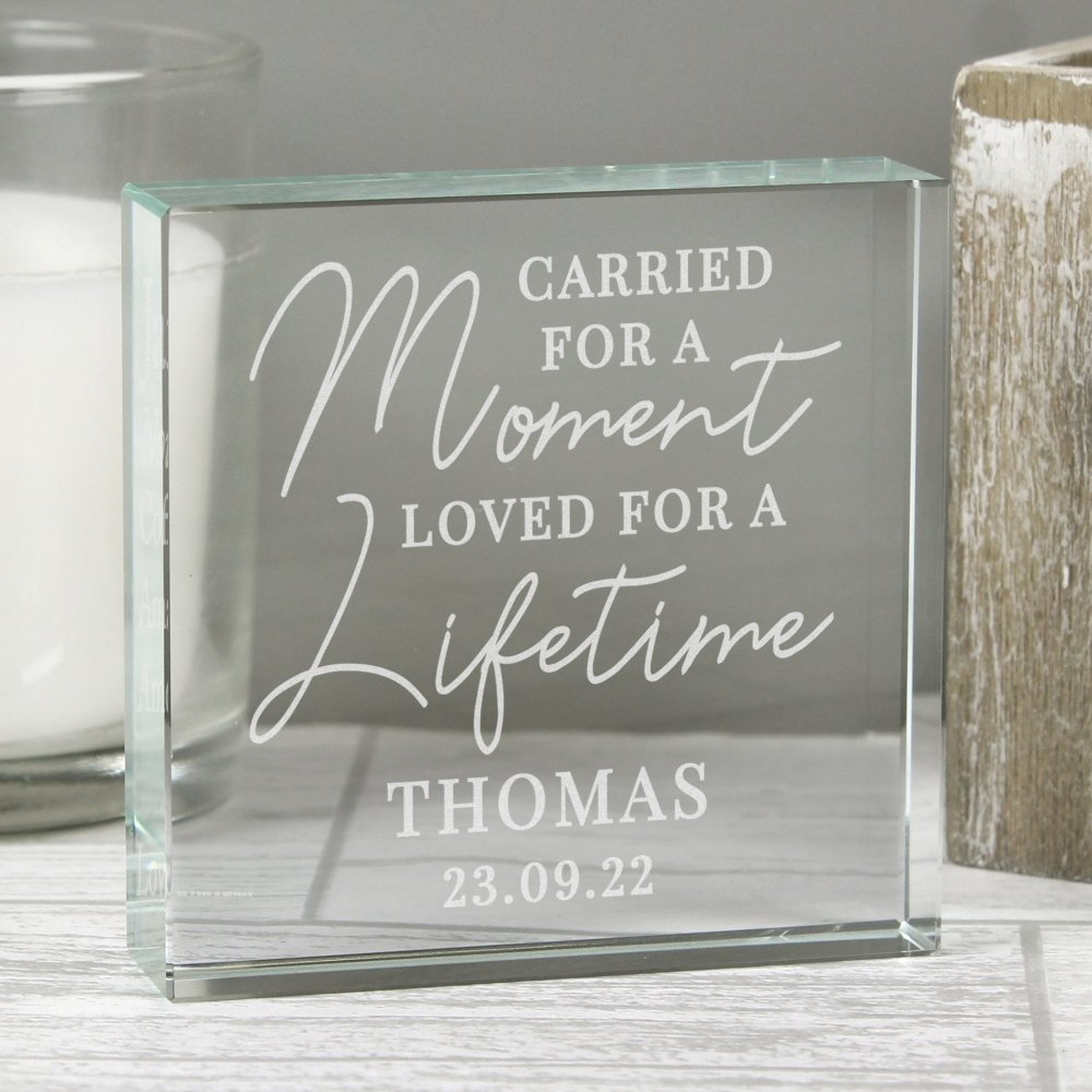 Personalised Carried For A Moment Crystal Token