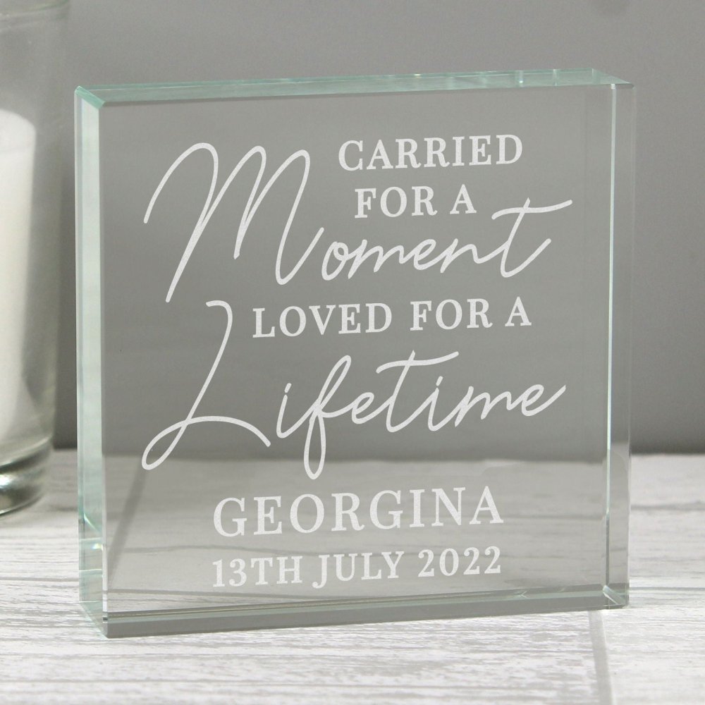 Personalised Carried For A Moment Crystal Token