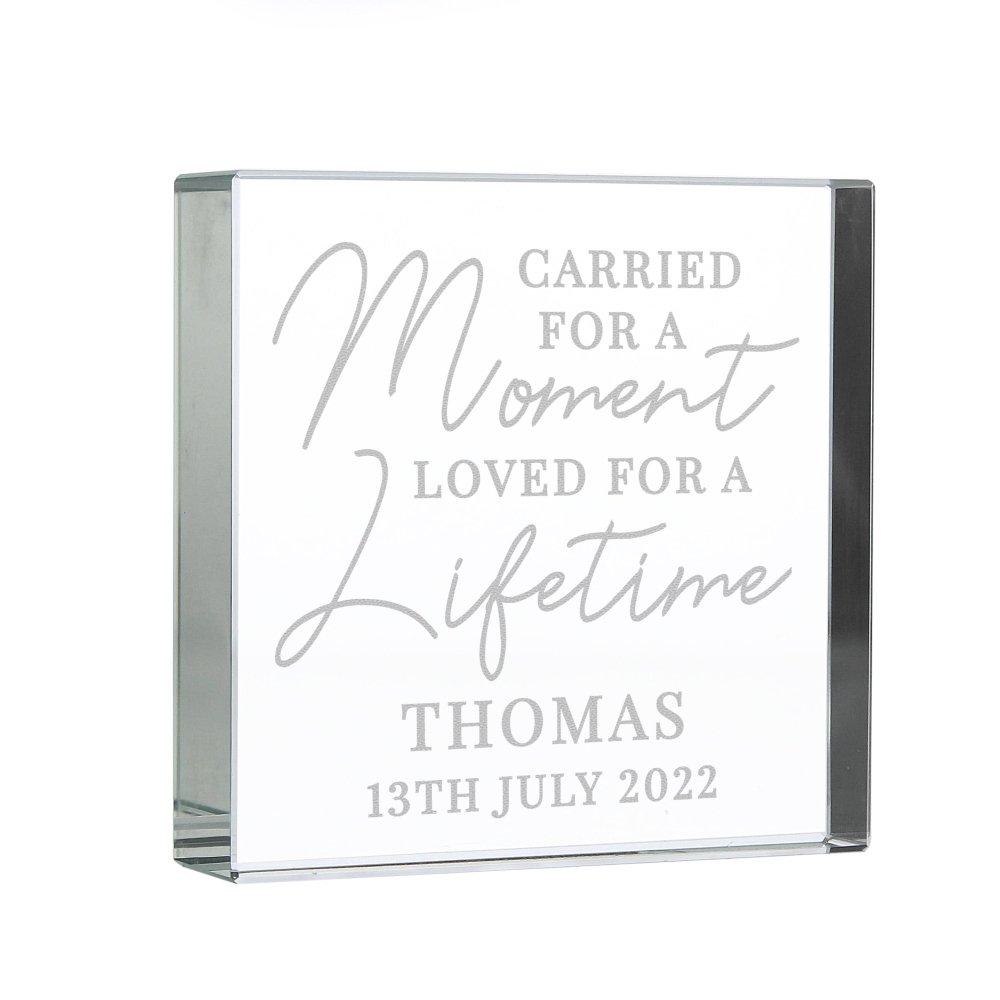 Personalised Carried For A Moment Crystal Token