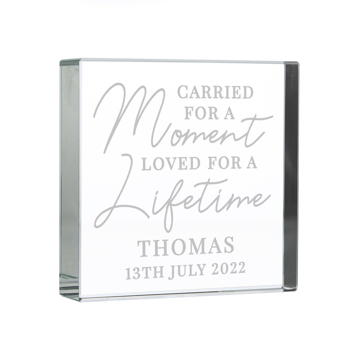 Personalised Carried For A Moment Large Crystal Token