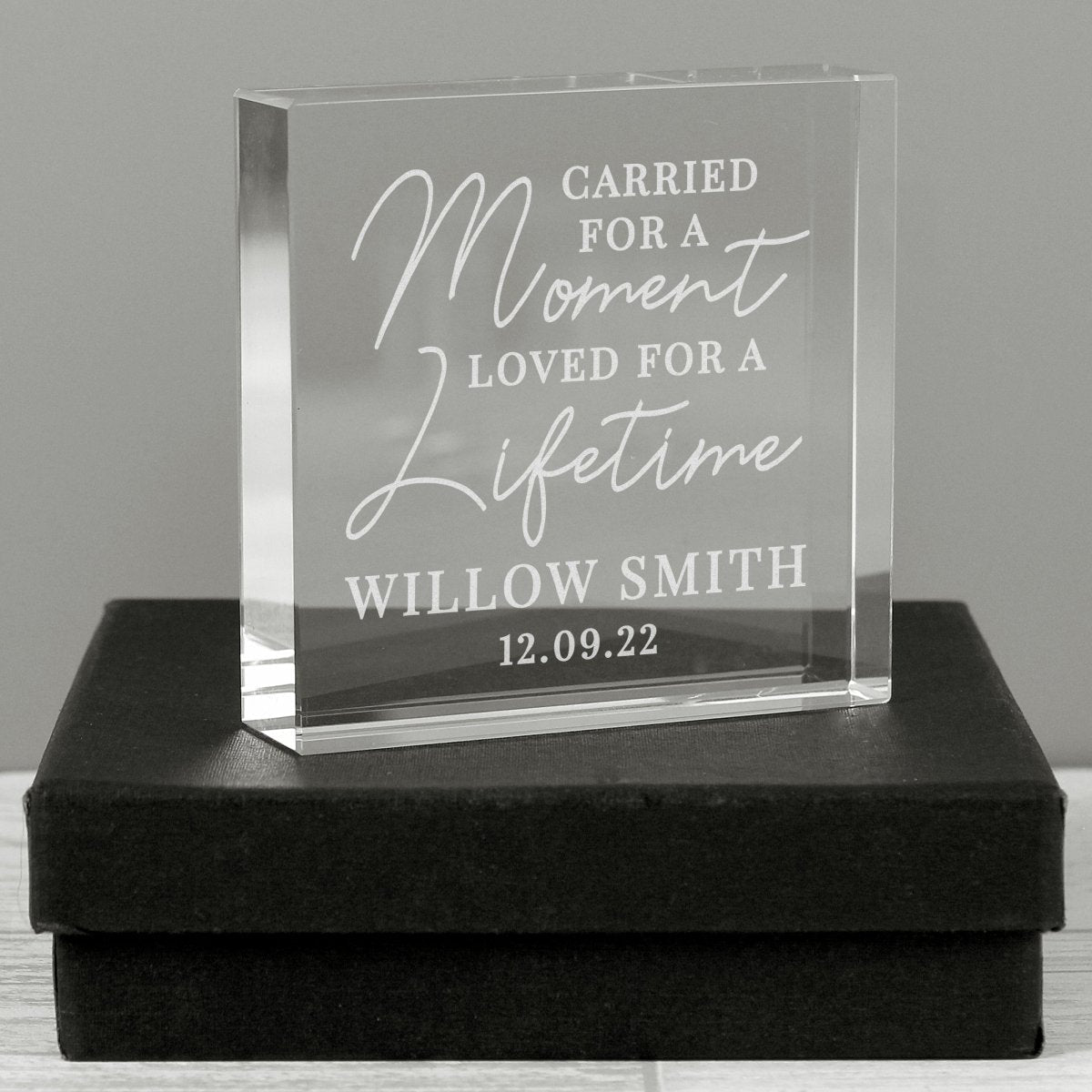 Personalised Carried For A Moment Large Crystal Token