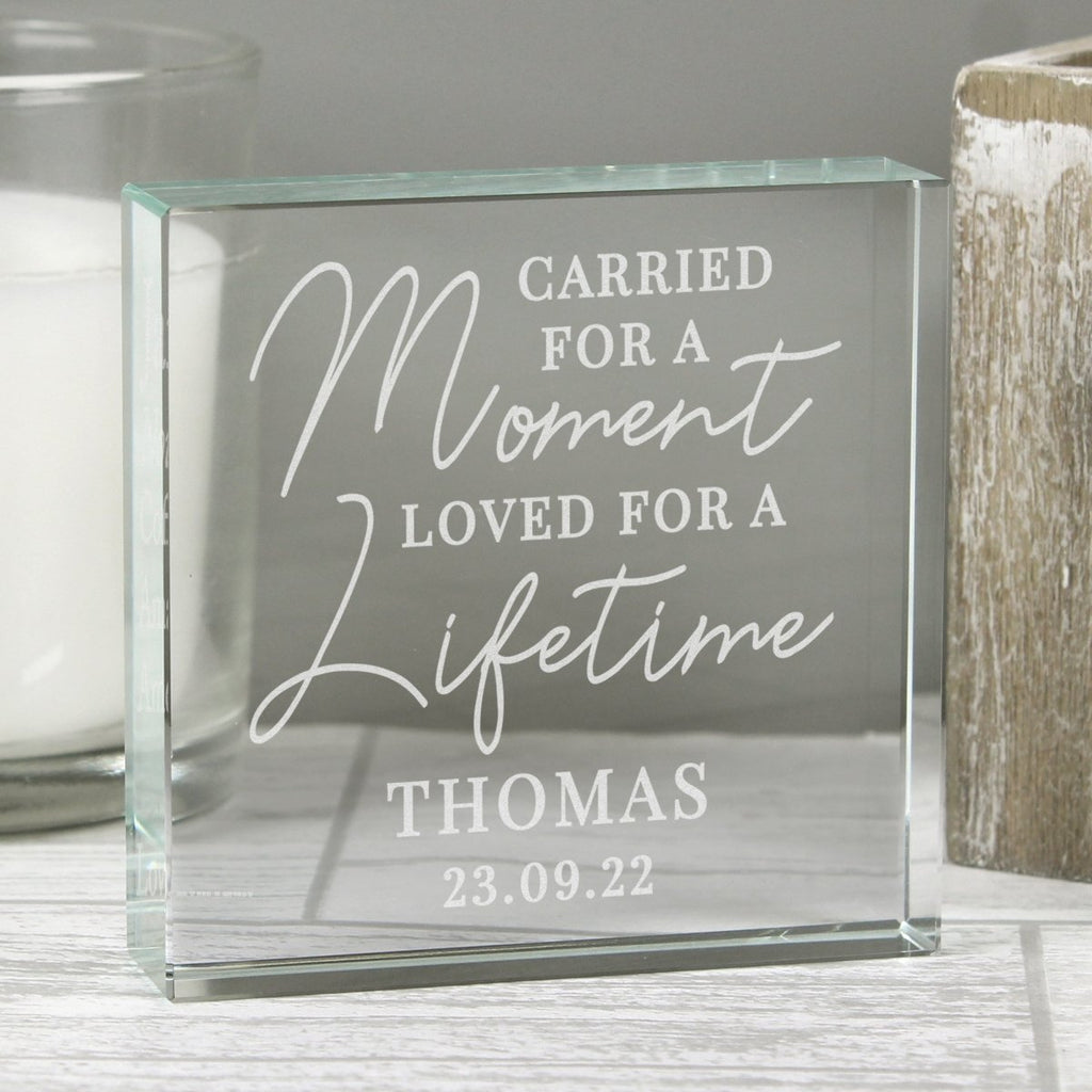 Personalised Carried For A Moment Large Crystal Token