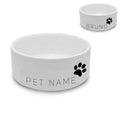 Personalised Cat Bowl with Name and Paw Print