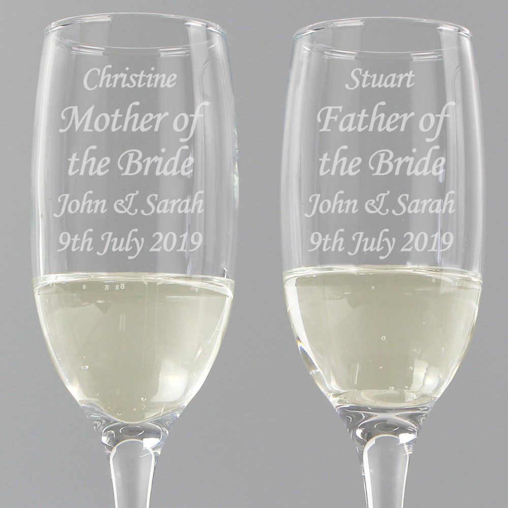 Personalised Celebration Pair Of Flutes