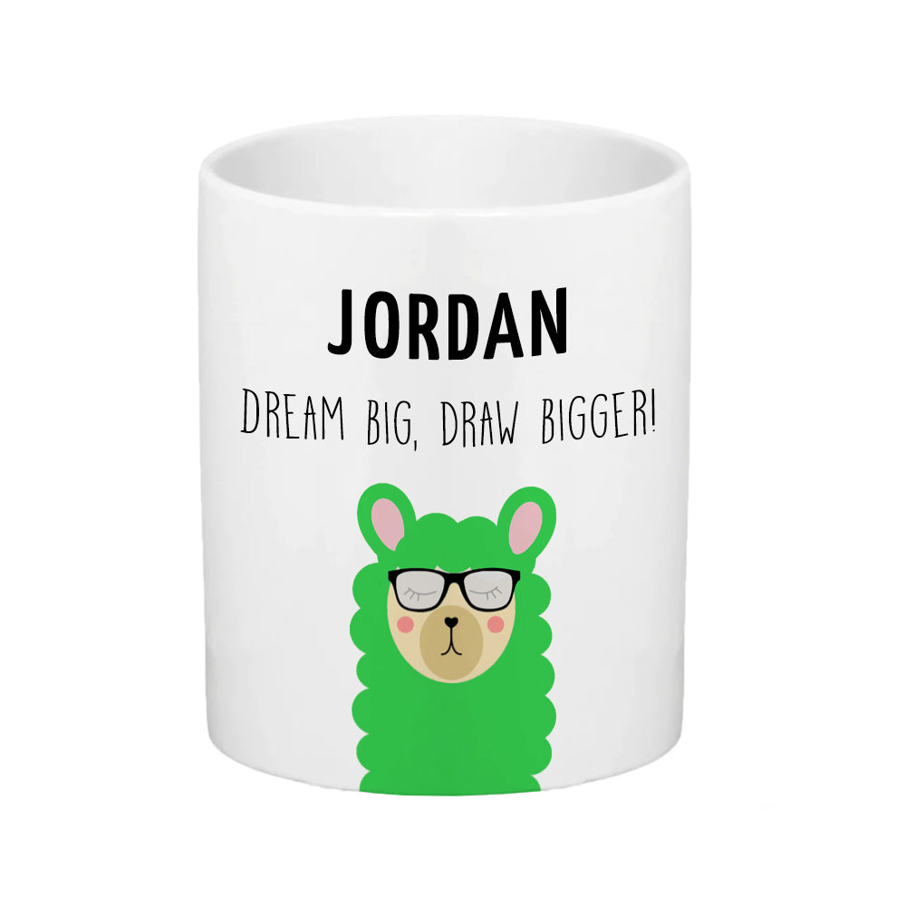 Personalised Personalised Ceramic Kids Pencil Pot - Llama Icon