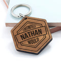 Personalised Personalised Cheeky Message Engraved Keyring