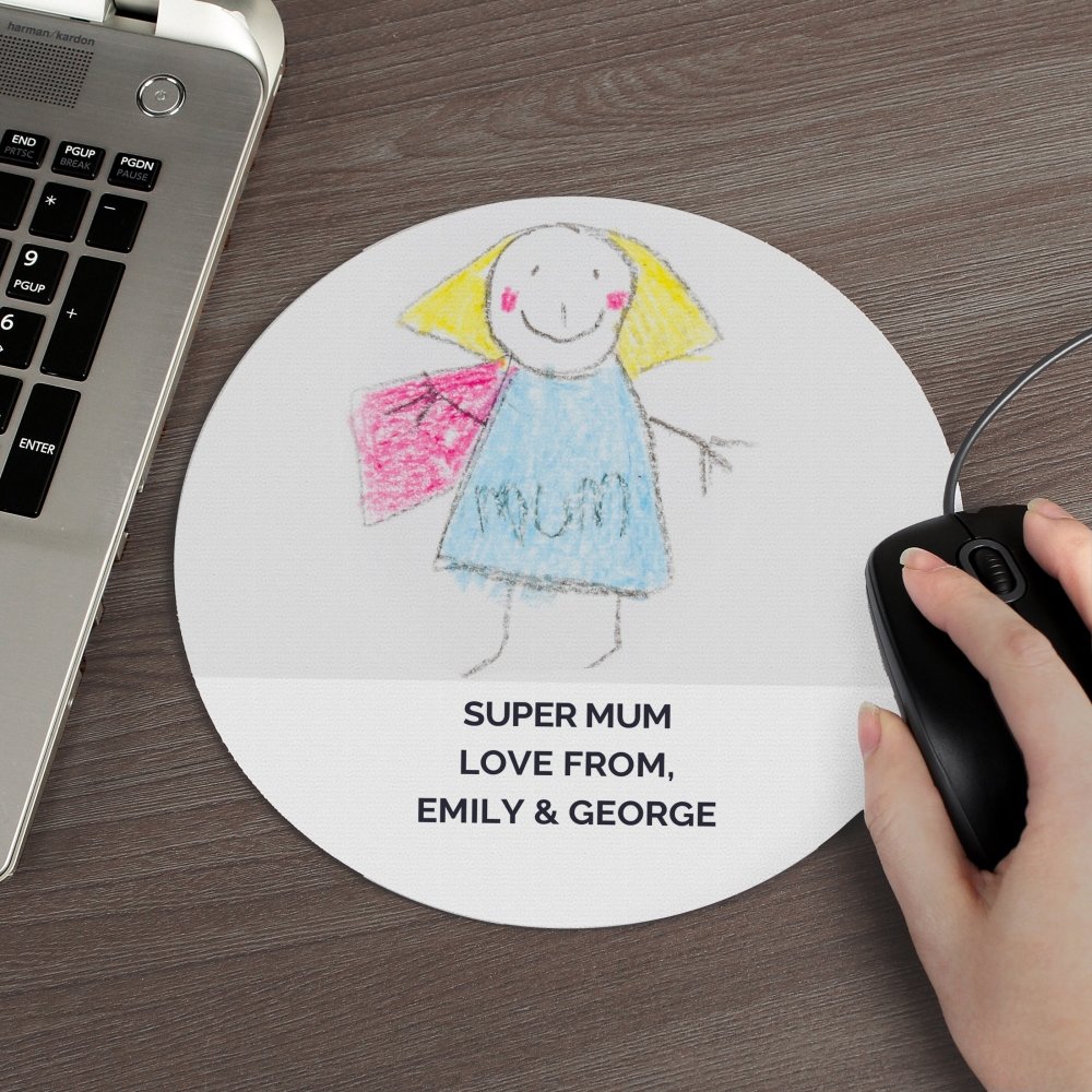 Personalised Childrens Drawing Photo Upload Mouse Mat