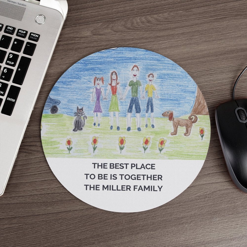Personalised Childrens Drawing Photo Upload Mouse Mat
