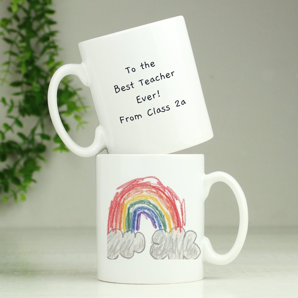 Personalised Childrens Drawing Photo Upload Mug - Perfect For Father's Day