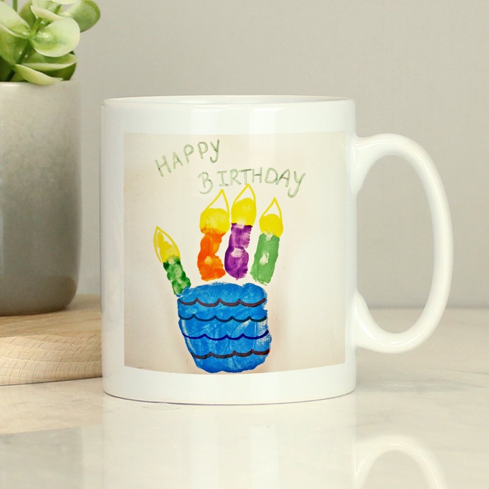 Personalised Childrens Drawing Photo Upload Mug - Perfect For Father's Day
