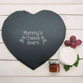 Personalised Children's Handwriting Heart Slate Cheese Board