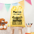 Personalised Personalised Children's Raccoon Cotton Nursery Bag