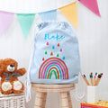 Personalised Personalised Children's Rainbow PE Kit Bag