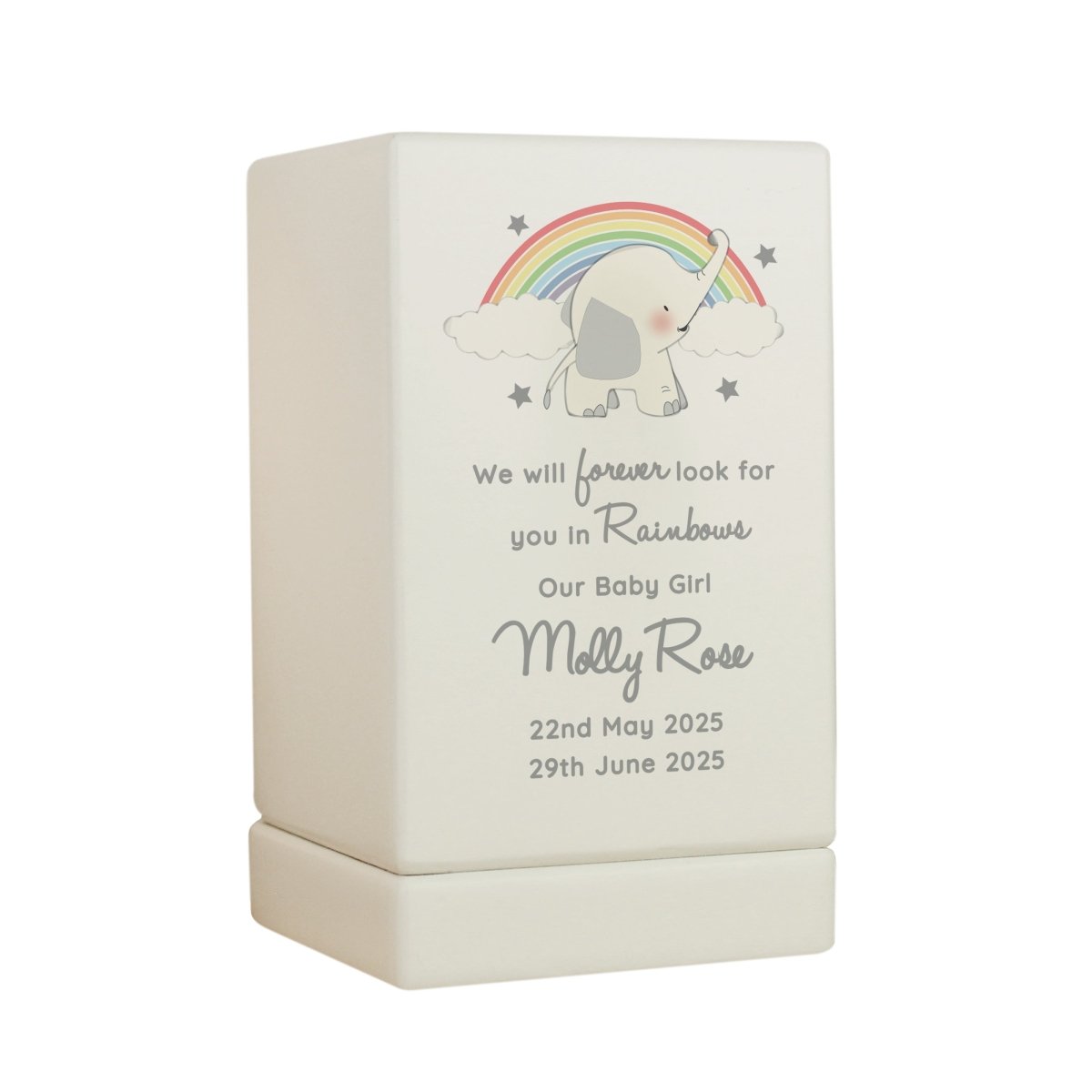 Personalised Child's Memorial Small Wooden Urn