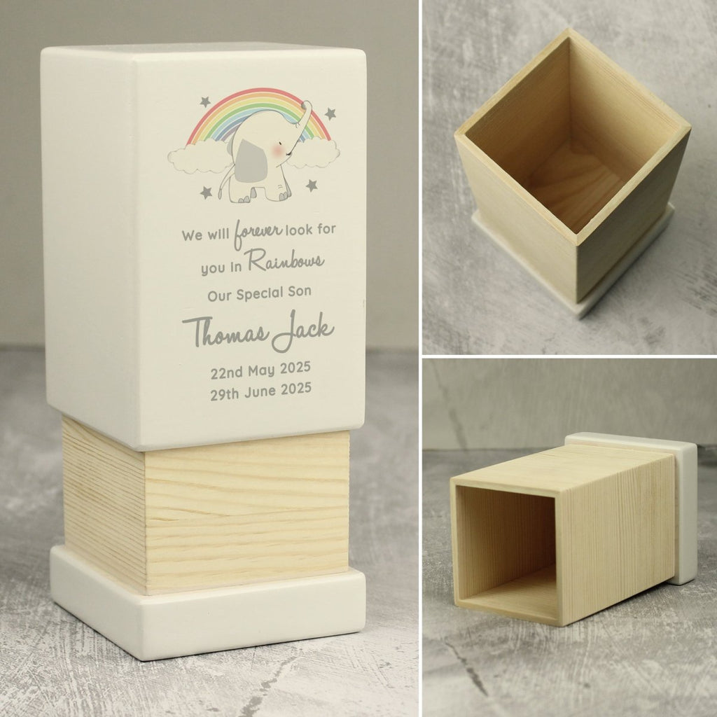 Personalised Child's Memorial Small Wooden Urn