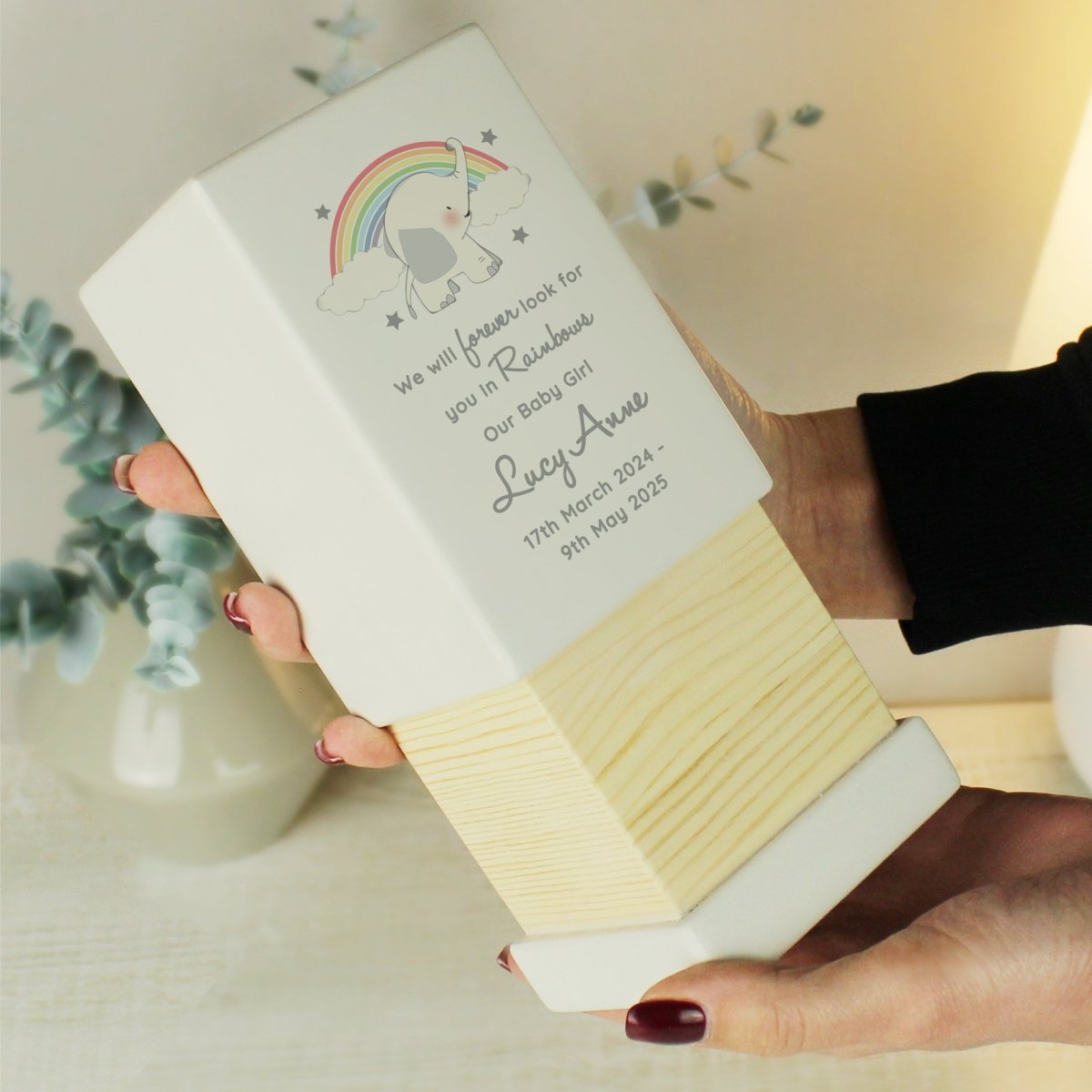 Personalised Child's Memorial Small Wooden Urn