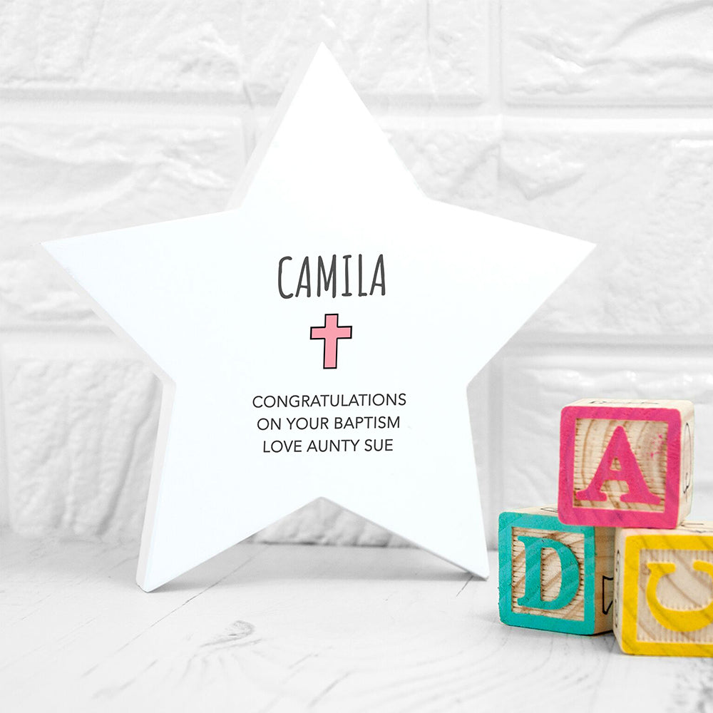 Personalised Personalised Christening Star Keepsake