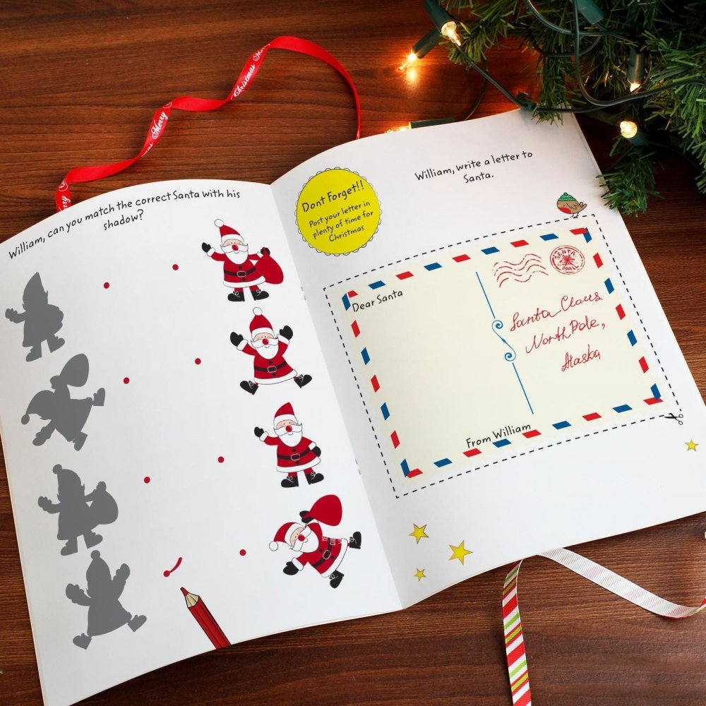 Personalised Christmas Activity Book With Stickers