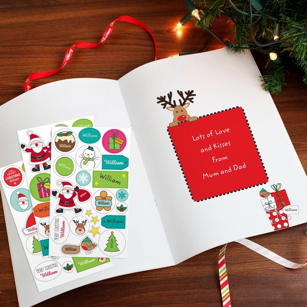 Personalised Christmas Activity Book With Stickers